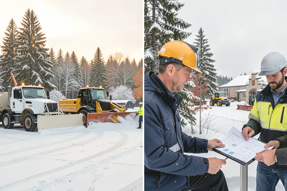 Business Park Deicing in Mountlake Terrace, Snohomish County, WA - Map internal drives, entrances, and cross-park walks with management