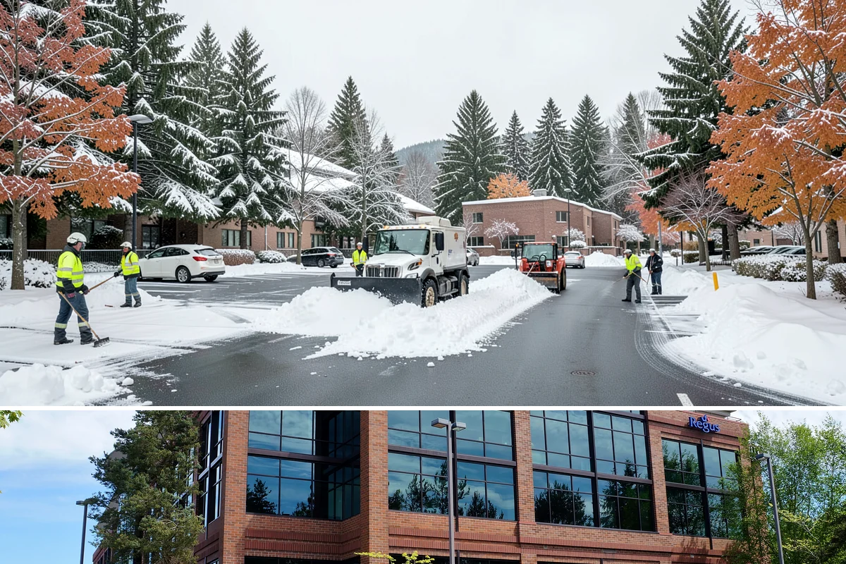 Business Park Deicing in Mountlake Terrace, Snohomish County, WA - Coverage runs the winter season with commute-focused readiness during the freezing-rain events that stall lowland business...