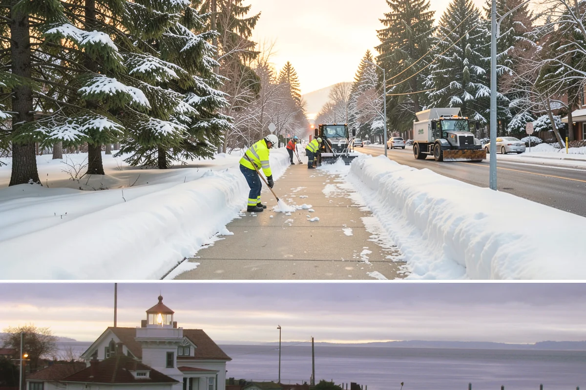 Business Park Deicing in Mukilteo, Snohomish County, WA - Coverage runs the winter season with commute-focused readiness during the freezing-rain events that stall lowland business...