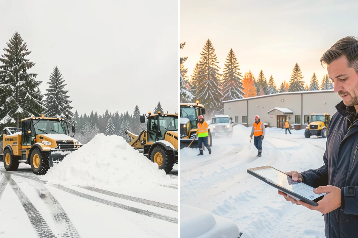 Business Park Deicing in Newcastle, King County, WA - Map internal drives, entrances, and cross-park walks with management