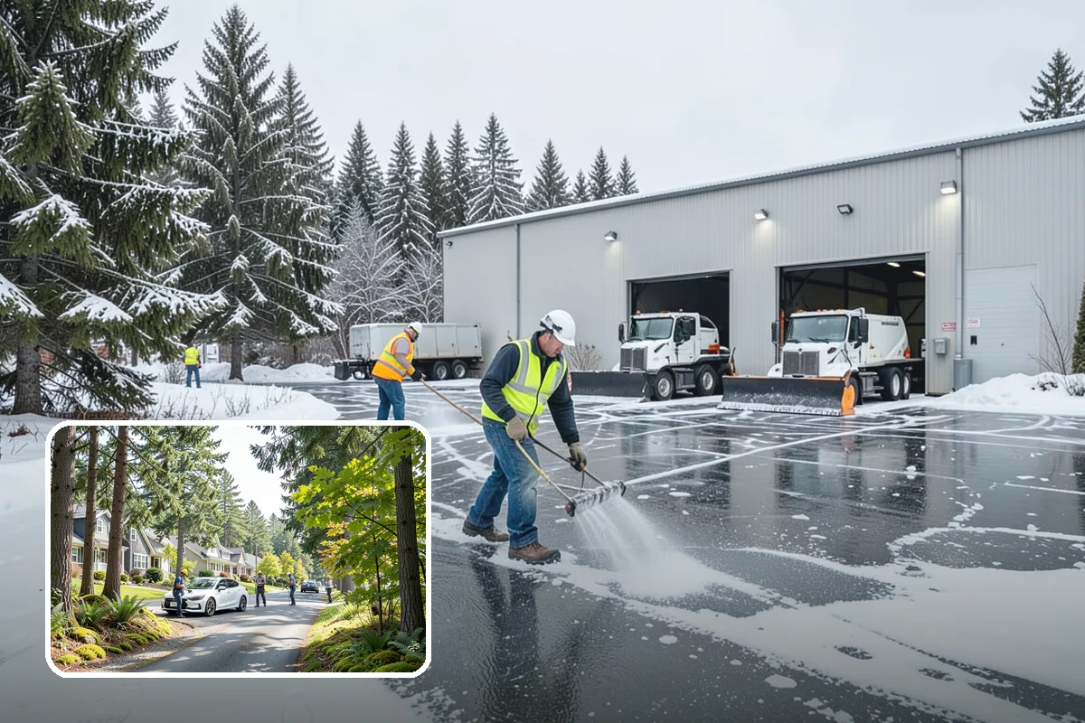 Business Park Deicing in Normandy Park, King County, WA - Coordinates ice control across every building and tenant
