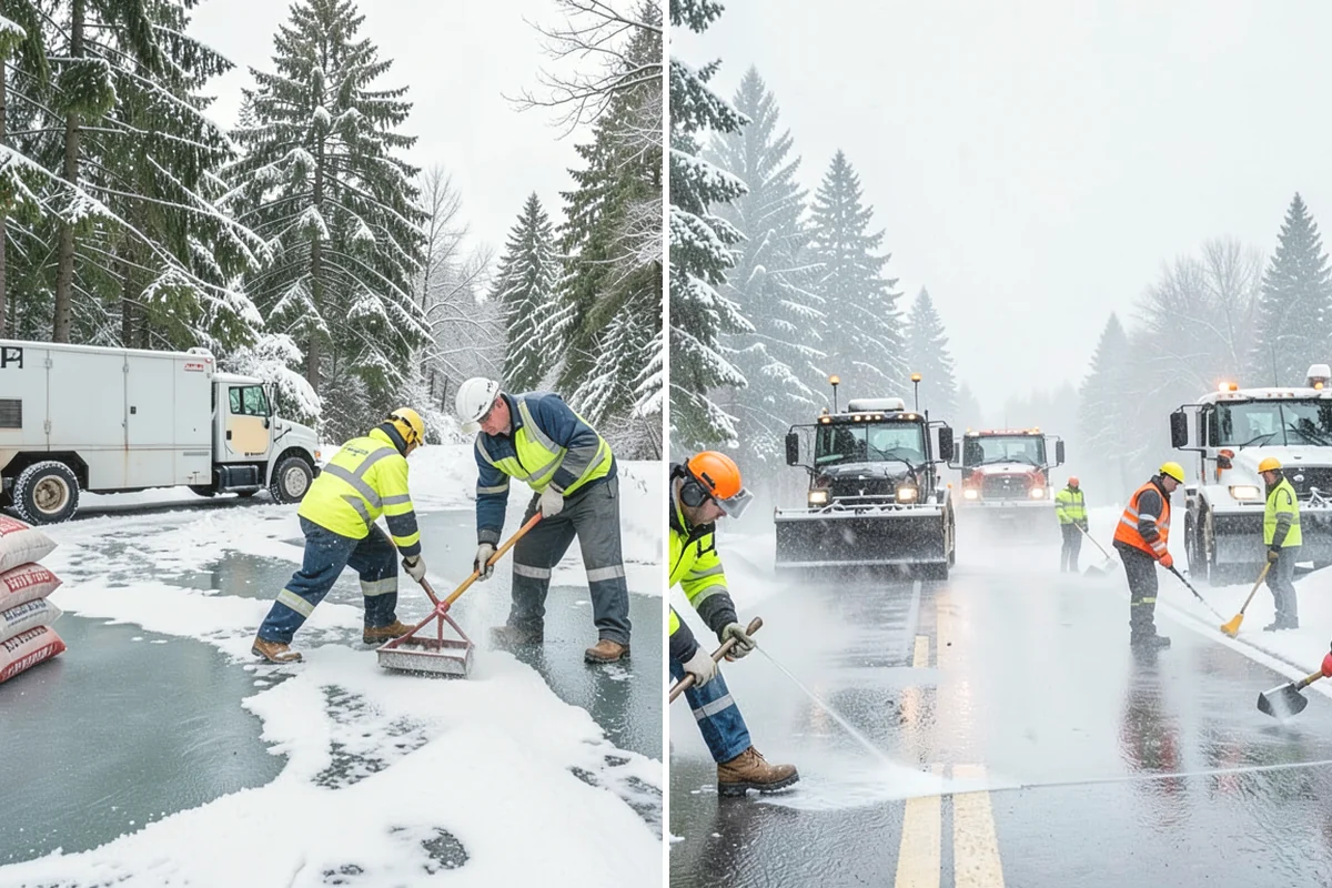 Business Park Deicing in North Bend, King County, WA - Map internal drives, entrances, and cross-park walks with management