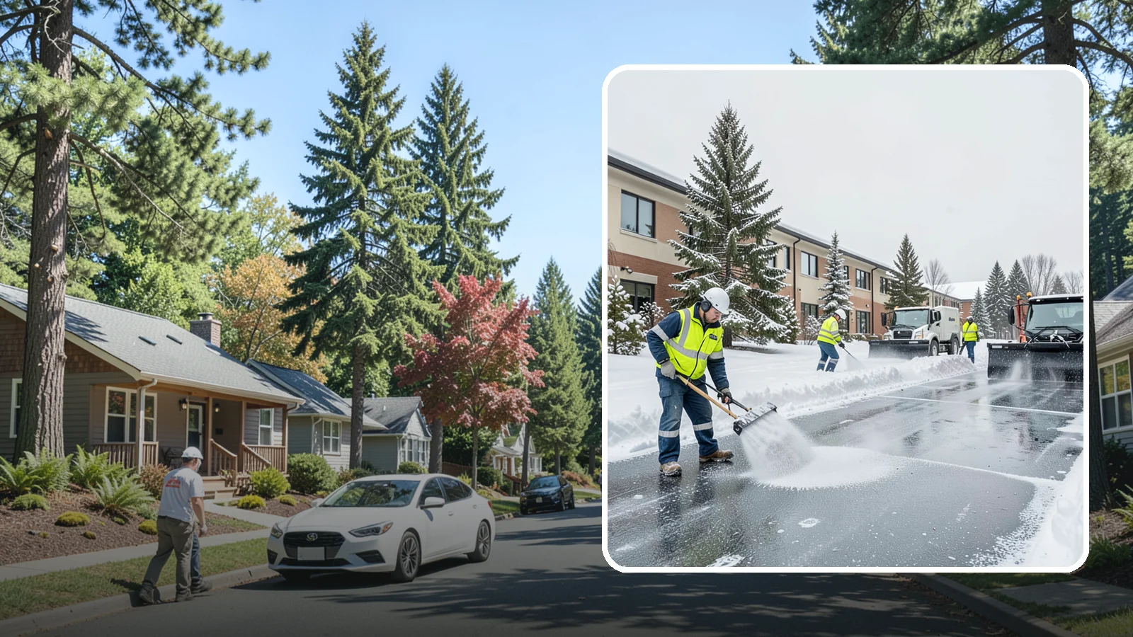 Business Park Deicing in Orting, Pierce County, WA - Deicing for business parks, coordinating ice control across multiple buildings, shared drives, and connecting walkways in one...