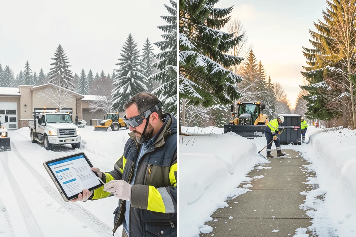 Business Park Deicing in Orting, Pierce County, WA - Map internal drives, entrances, and cross-park walks with management