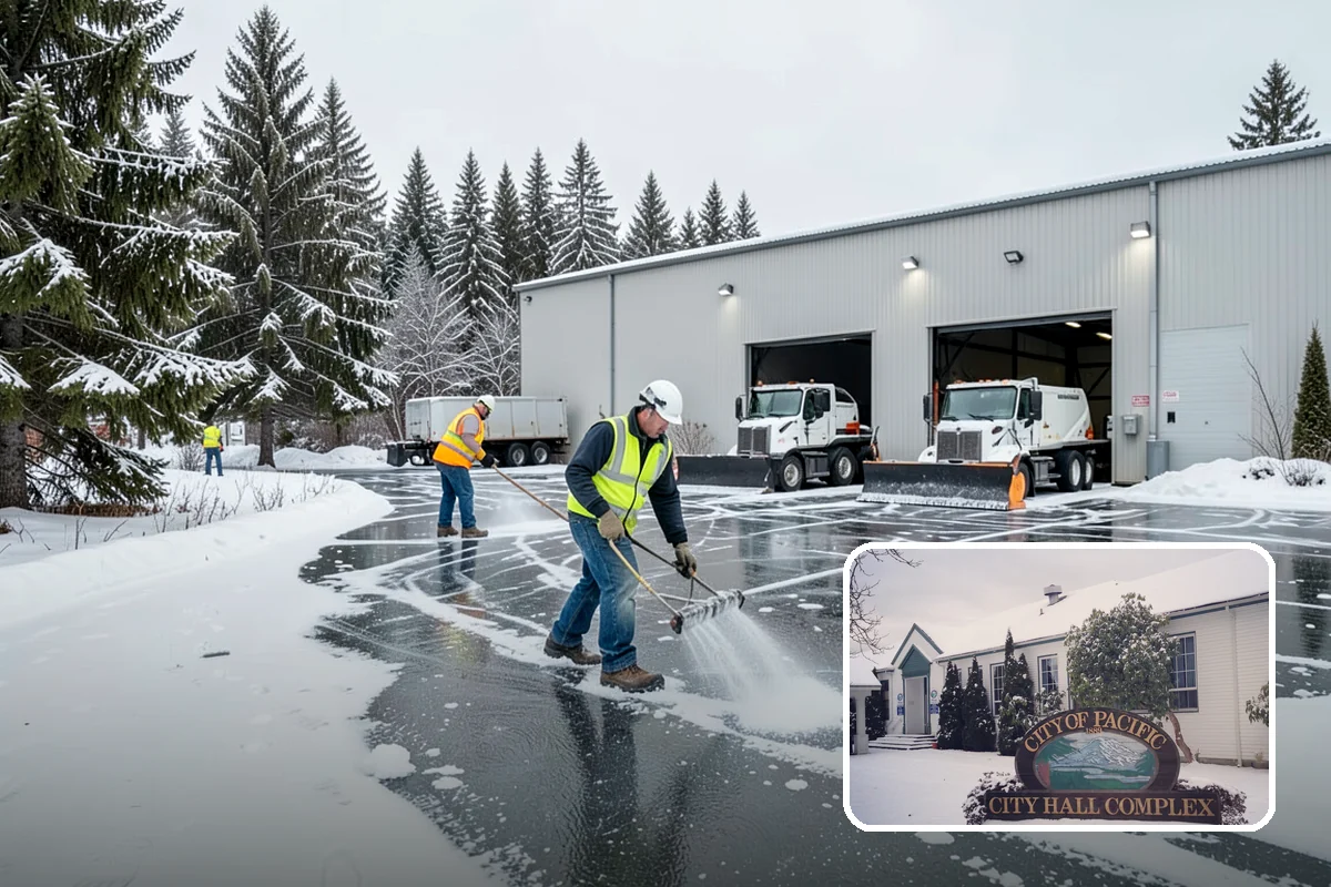 Business Park Deicing in Pacific, King County, WA - Coordinates ice control across every building and tenant