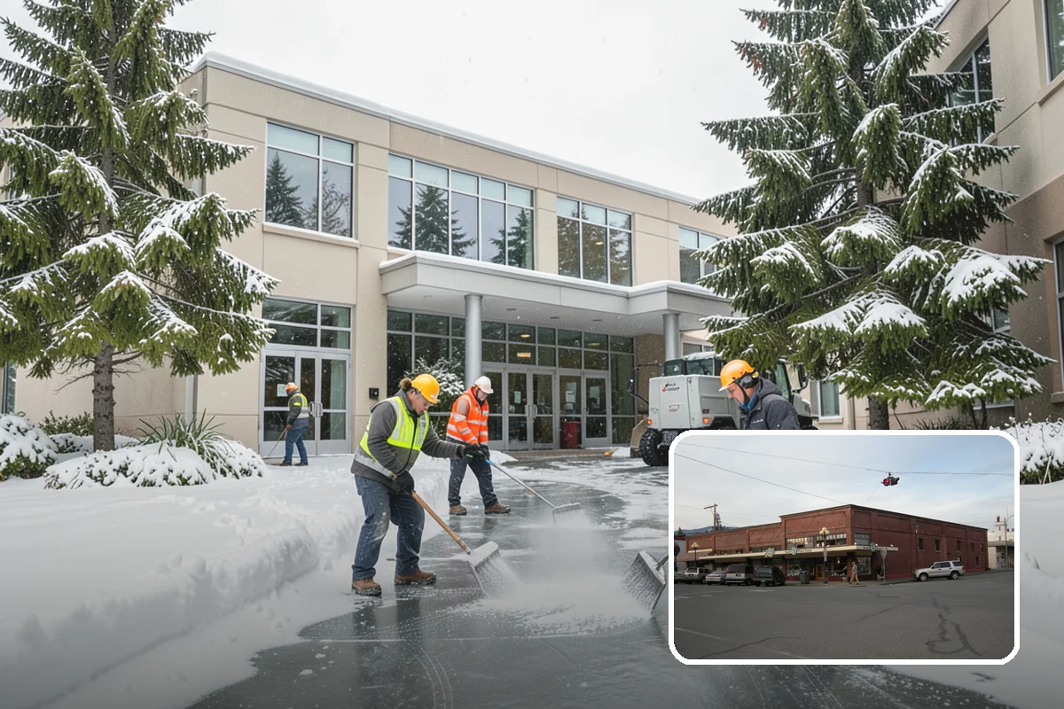 Business Park Deicing in Sedro-Woolley, Skagit County, WA - Coordinates ice control across every building and tenant