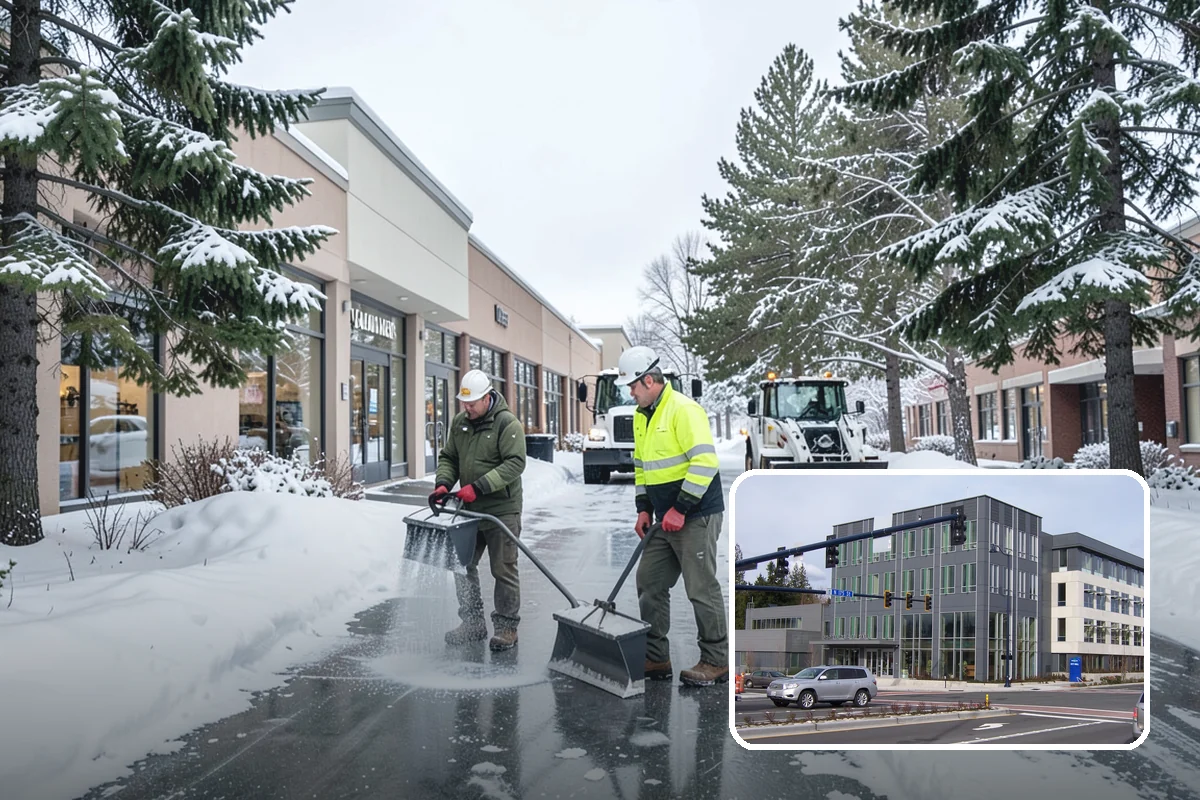 Business Park Deicing in Shoreline, King County, WA - Coordinates ice control across every building and tenant