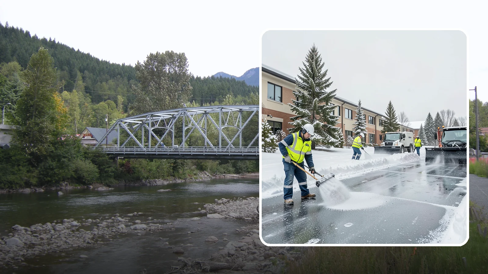 Business Park Deicing in Skykomish, King County, WA - Deicing for business parks, coordinating ice control across multiple buildings, shared drives, and connecting walkways in one...