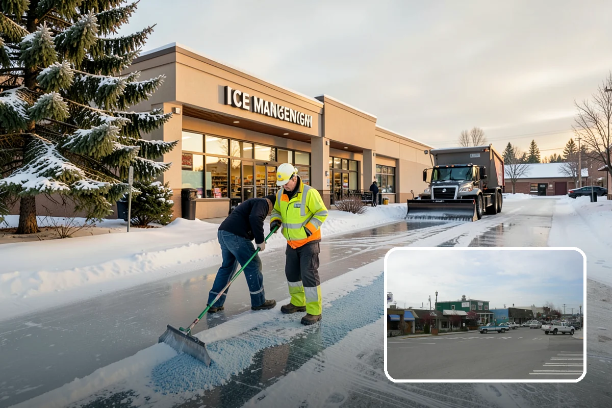 Business Park Deicing in Stanwood, Snohomish County, WA - Coordinates ice control across every building and tenant