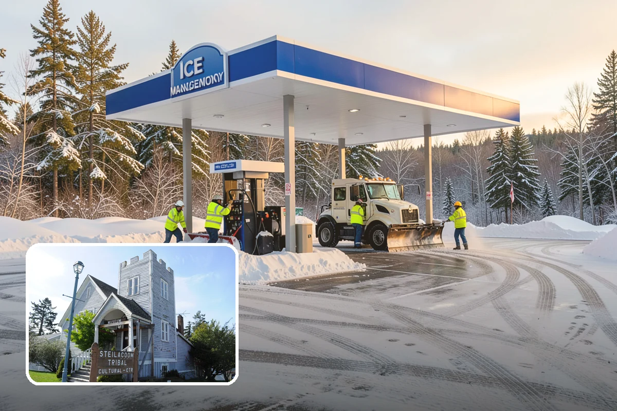 Business Park Deicing in Steilacoom, Pierce County, WA - Coordinates ice control across every building and tenant