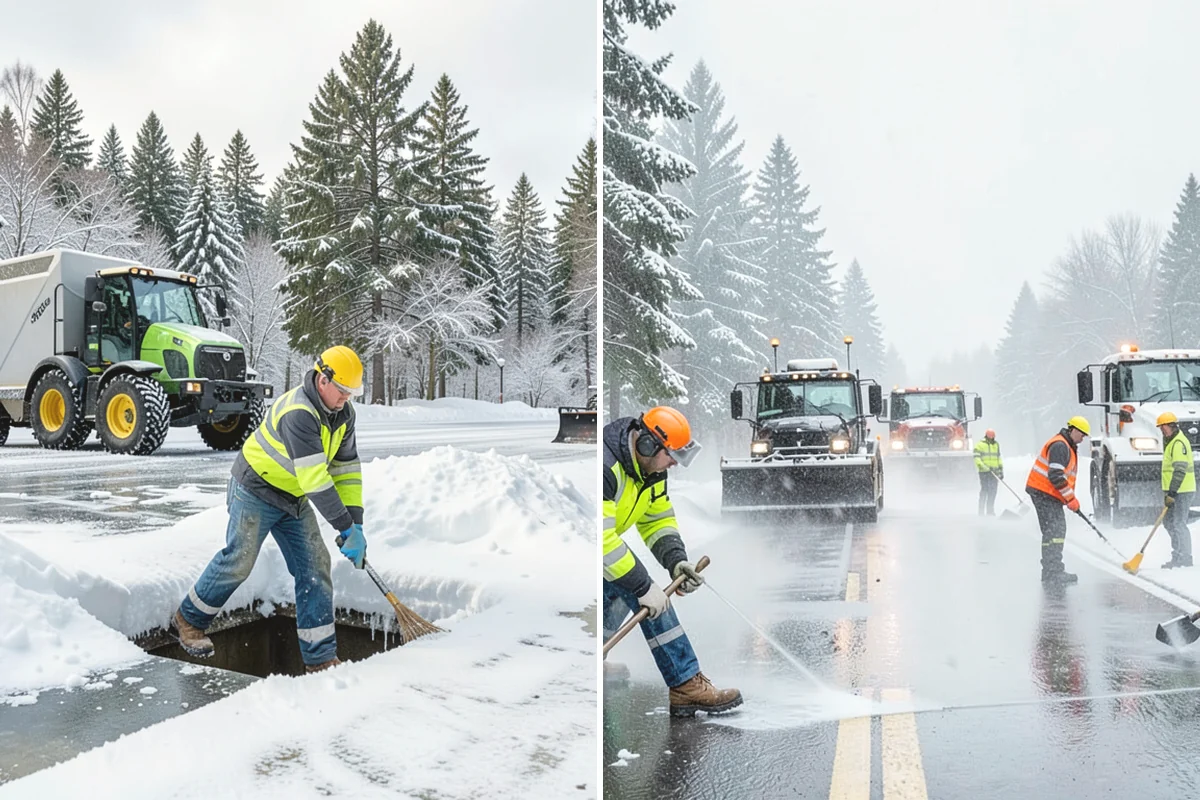 Business Park Deicing in Steilacoom, Pierce County, WA - Map internal drives, entrances, and cross-park walks with management