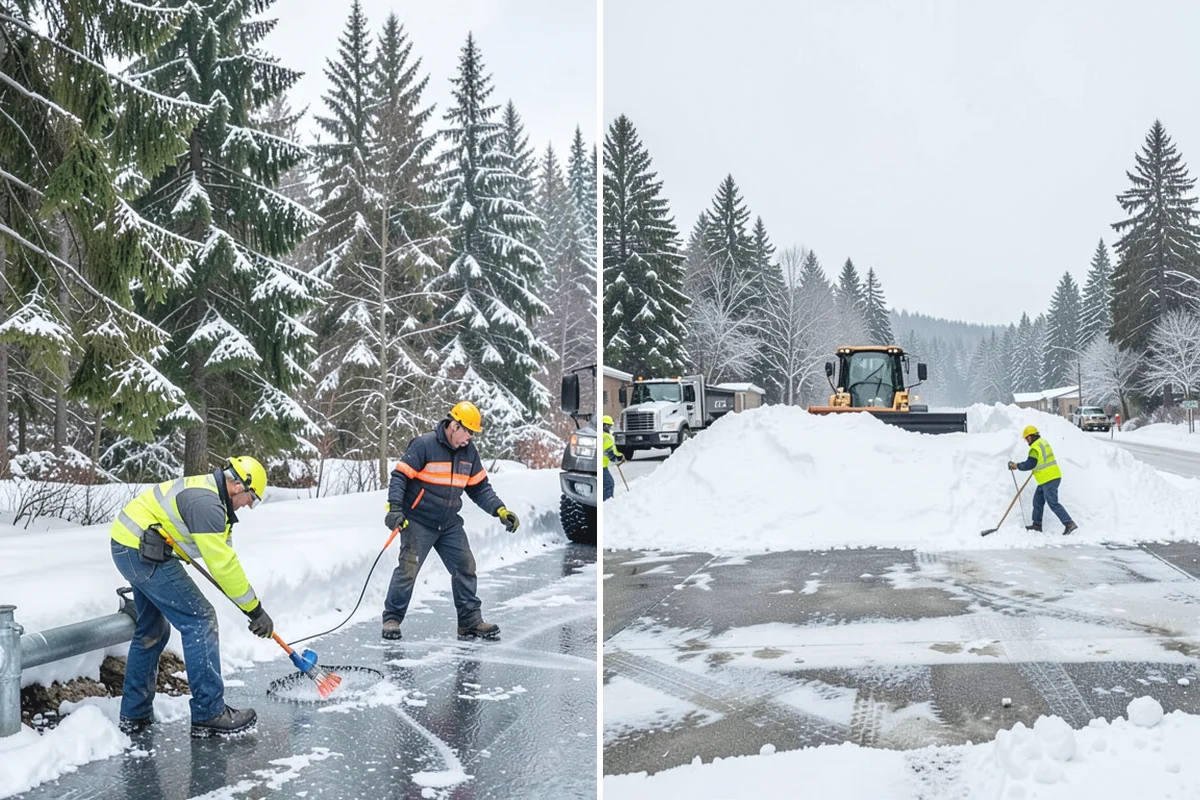 Business Park Deicing in Sumner, Pierce County, WA - Map internal drives, entrances, and cross-park walks with management