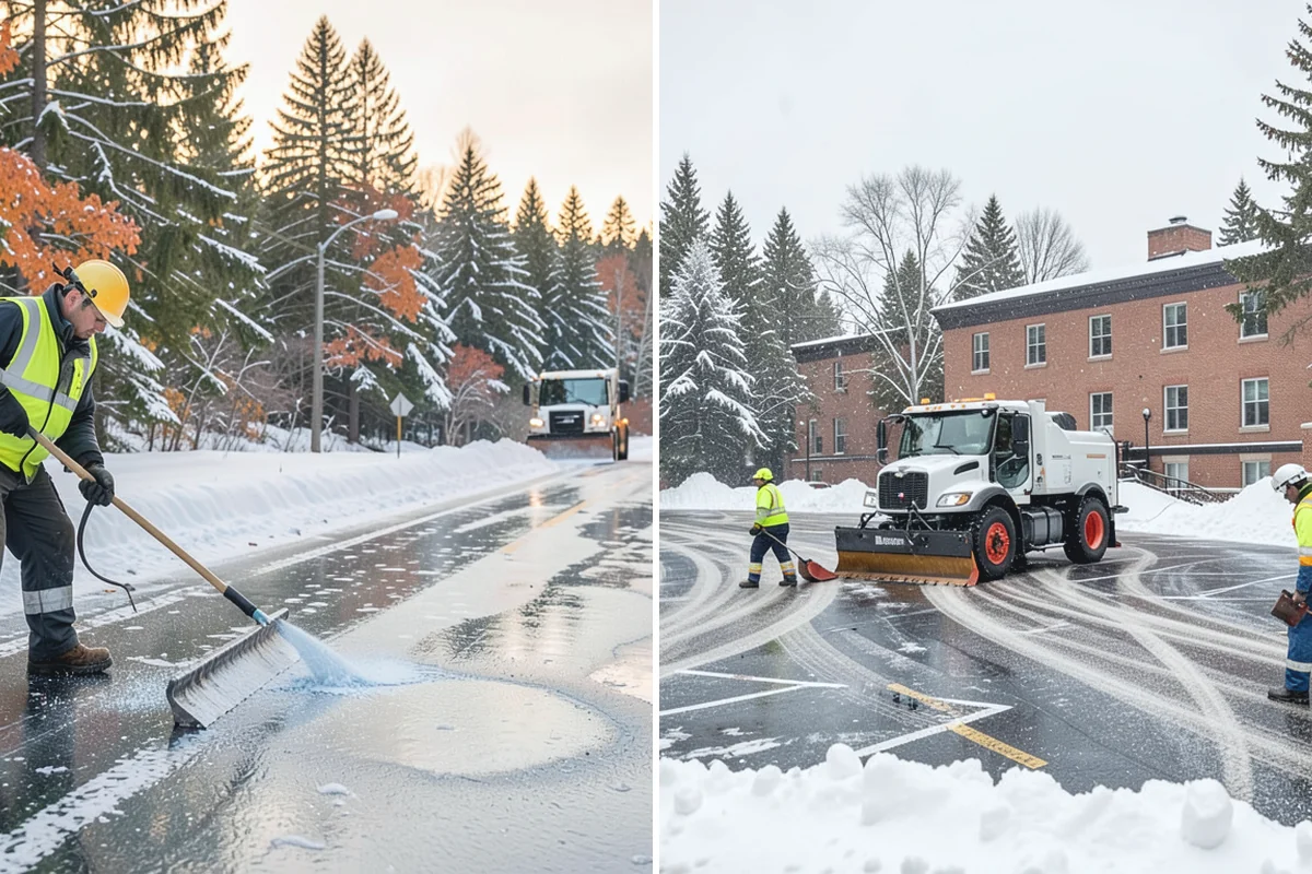 Business Park Deicing in Wilkeson, Pierce County, WA - Map internal drives, entrances, and cross-park walks with management