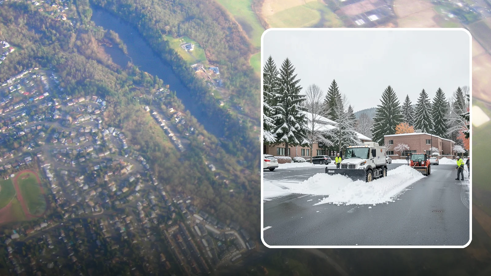 Business Park Parking Lot Snow Removal in Algona, King County, WA - We clear multi-building business park lots and connecting roads so Western Washington tenants reach work in winter.