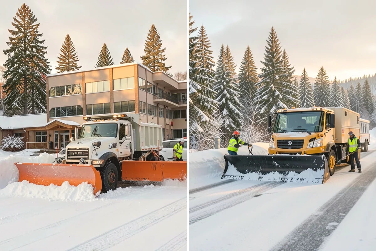 Business Park Parking Lot Snow Removal in Anacortes, Skagit County, WA - Map internal roads, tenant lots, and junctions across the park