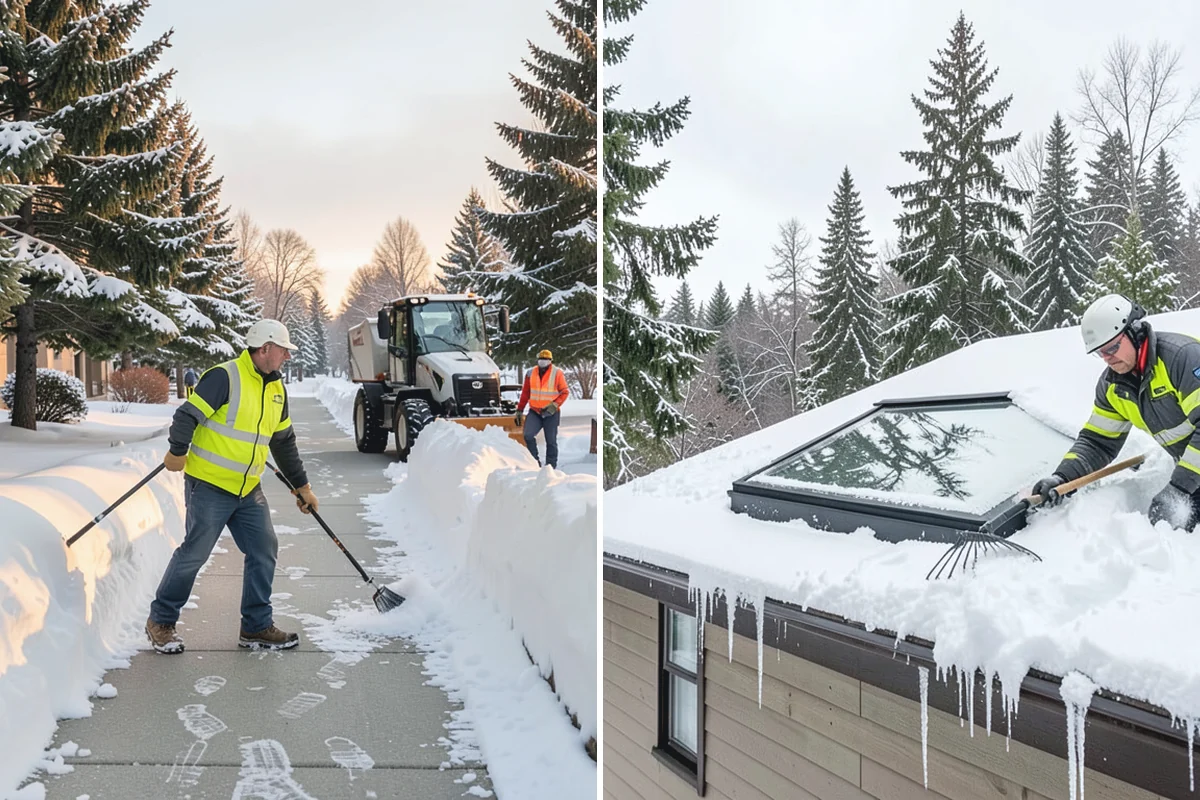 Business Park Parking Lot Snow Removal in Auburn, King County, WA - Map internal roads, tenant lots, and junctions across the park