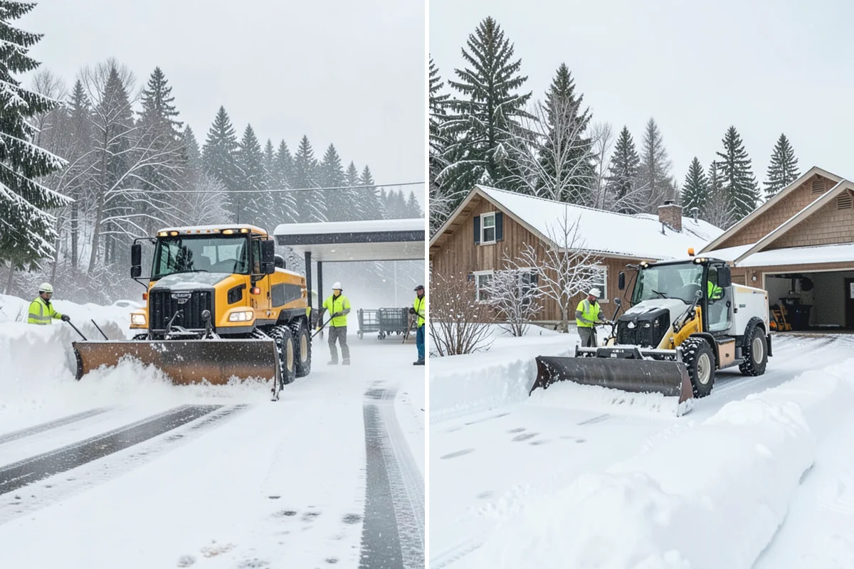 Business Park Parking Lot Snow Removal in Bonney Lake, Pierce County, WA - Map internal roads, tenant lots, and junctions across the park