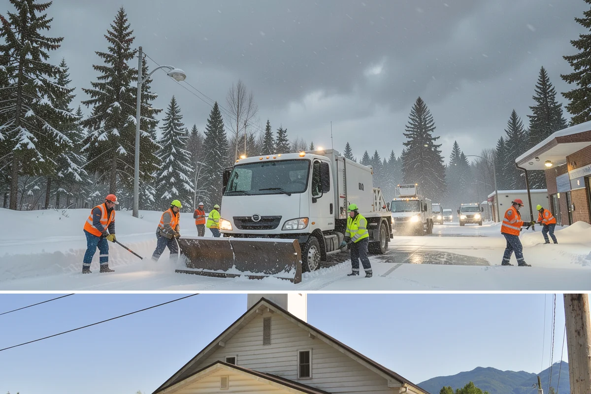 Business Park Parking Lot Snow Removal in Concrete, Skagit County, WA - Business park lots across the Puget Sound region need the most winter clearing from December through February during peak freeze...