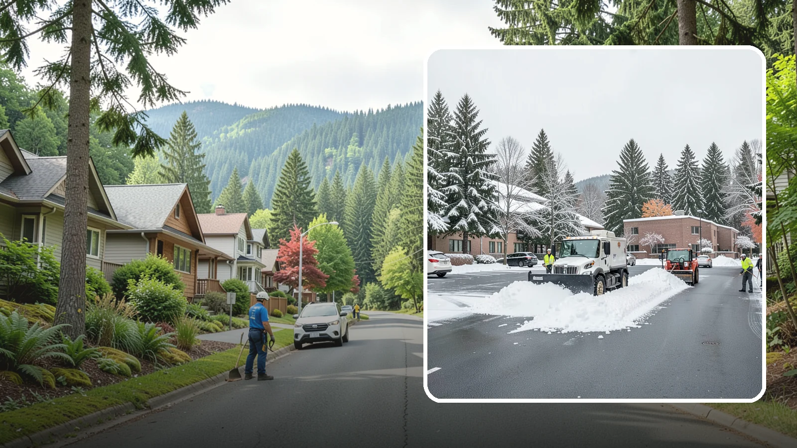 Business Park Parking Lot Snow Removal in Darrington, Snohomish County, WA - We clear multi-building business park lots and connecting roads so Western Washington tenants reach work in winter.