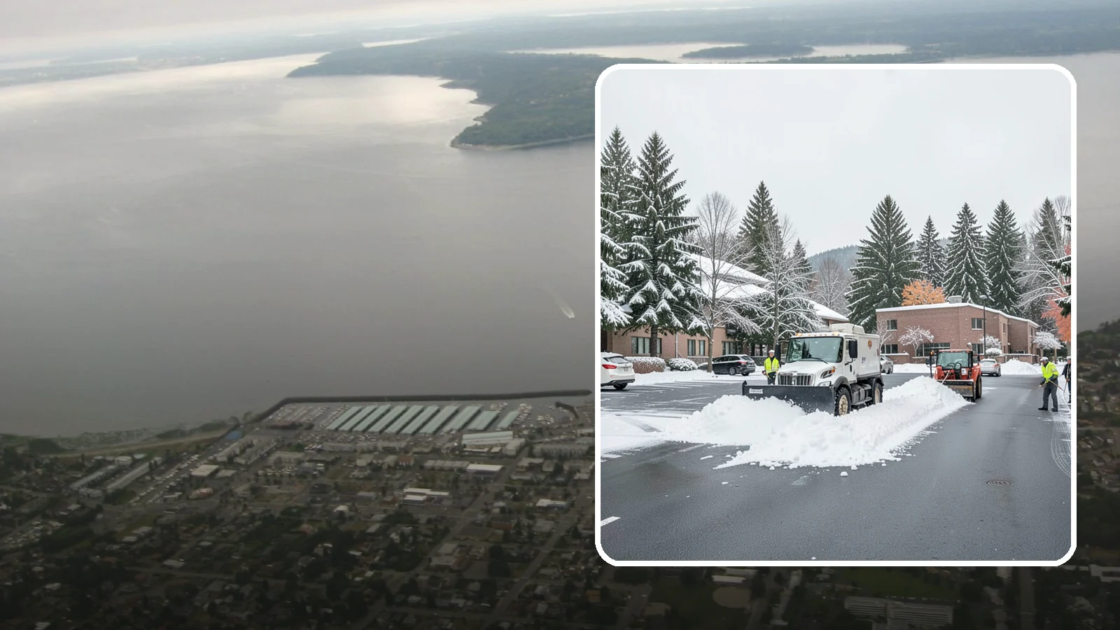 Business Park Parking Lot Snow Removal in Des Moines, King County, WA - We clear multi-building business park lots and connecting roads so Western Washington tenants reach work in winter.