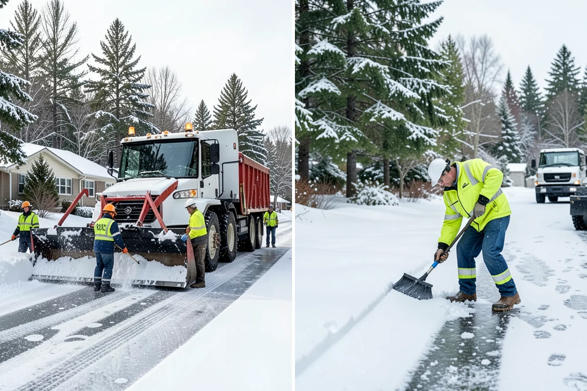 Business Park Parking Lot Snow Removal in DuPont, Pierce County, WA - Map internal roads, tenant lots, and junctions across the park