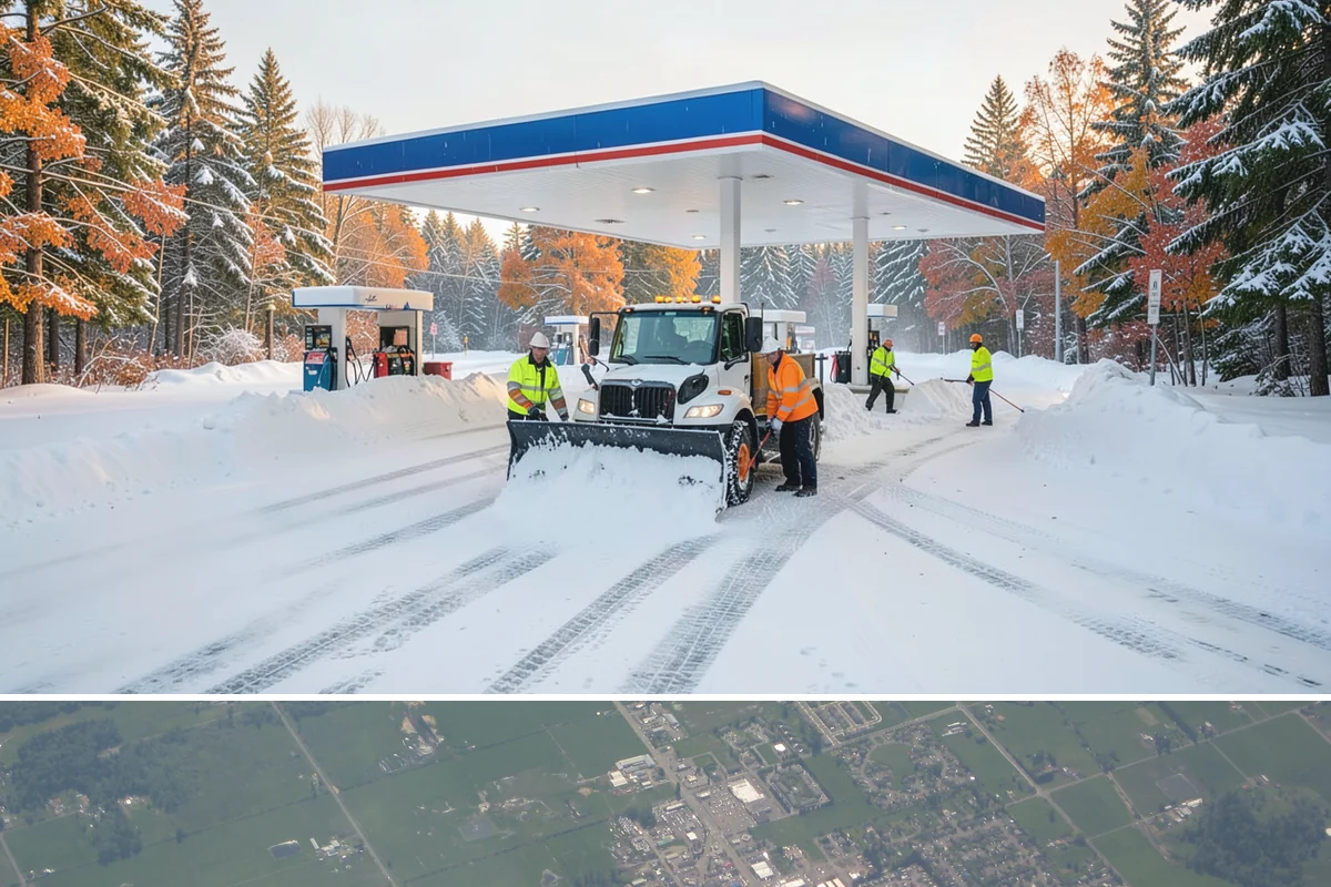 Business Park Parking Lot Snow Removal in Enumclaw, King County, WA - Business park lots across the Puget Sound region need the most winter clearing from December through February during peak freeze...