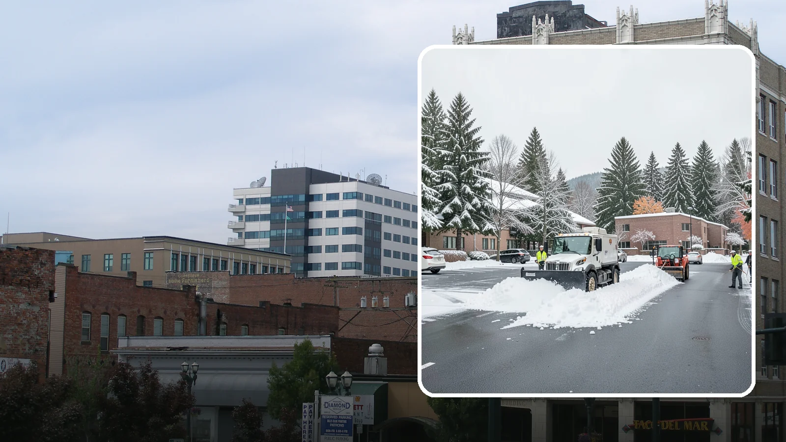 Business Park Parking Lot Snow Removal in Everett, Snohomish County, WA - We clear multi-building business park lots and connecting roads so Western Washington tenants reach work in winter.