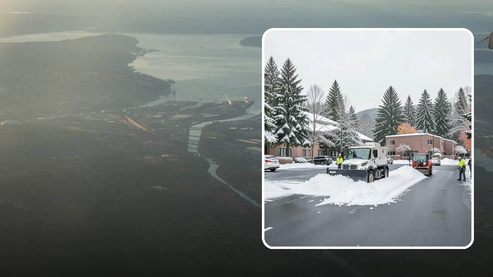Business Park Parking Lot Snow Removal in Fife, Pierce County, WA - We clear multi-building business park lots and connecting roads so Western Washington tenants reach work in winter.