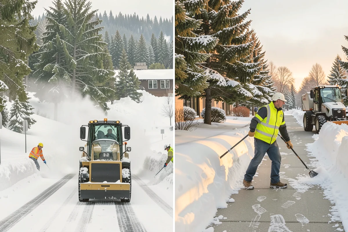 Business Park Parking Lot Snow Removal in Fife, Pierce County, WA - Map internal roads, tenant lots, and junctions across the park