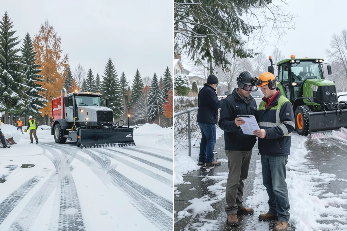 Business Park Parking Lot Snow Removal in Gold Bar, Snohomish County, WA - Map internal roads, tenant lots, and junctions across the park