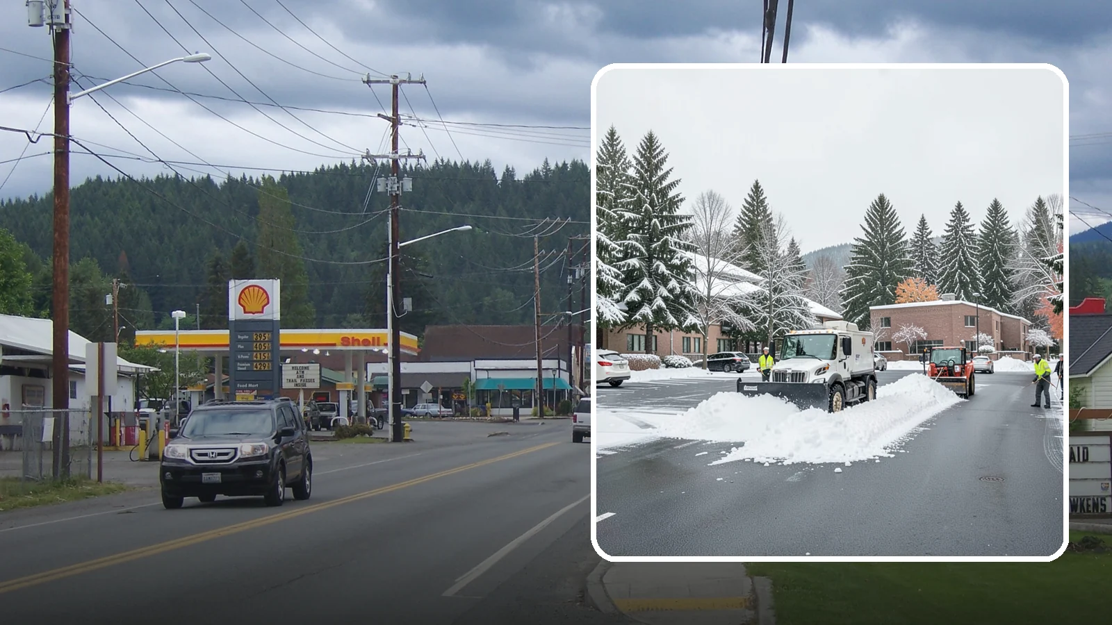 Business Park Parking Lot Snow Removal in Granite Falls, Snohomish County, WA - We clear multi-building business park lots and connecting roads so Western Washington tenants reach work in winter.