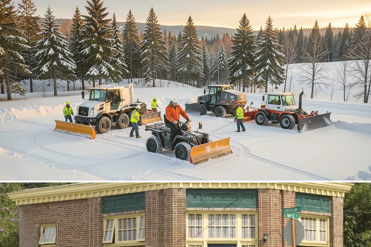 Business Park Parking Lot Snow Removal in Hamilton, Skagit County, WA - Business park lots across the Puget Sound region need the most winter clearing from December through February during peak freeze...
