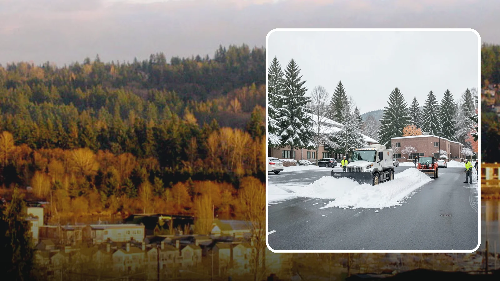 Business Park Parking Lot Snow Removal in Kenmore, King County, WA - We clear multi-building business park lots and connecting roads so Western Washington tenants reach work in winter.