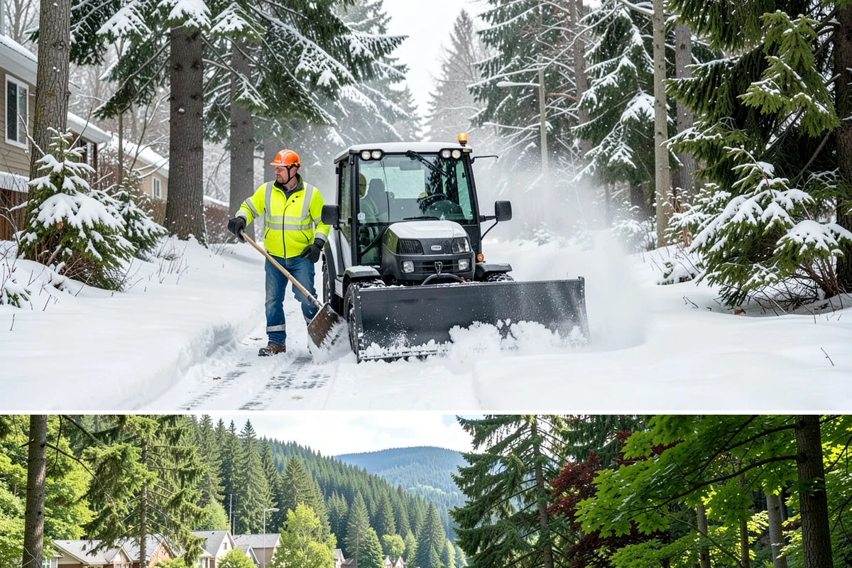 Business Park Parking Lot Snow Removal in Lake Forest Park, King County, WA - Business park lots across the Puget Sound region need the most winter clearing from December through February during peak freeze...