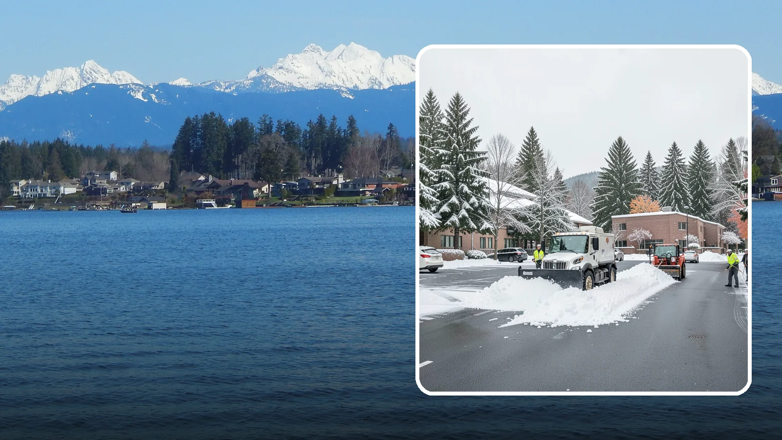 Business Park Parking Lot Snow Removal in Lake Stevens, Snohomish County, WA - We clear multi-building business park lots and connecting roads so Western Washington tenants reach work in winter.