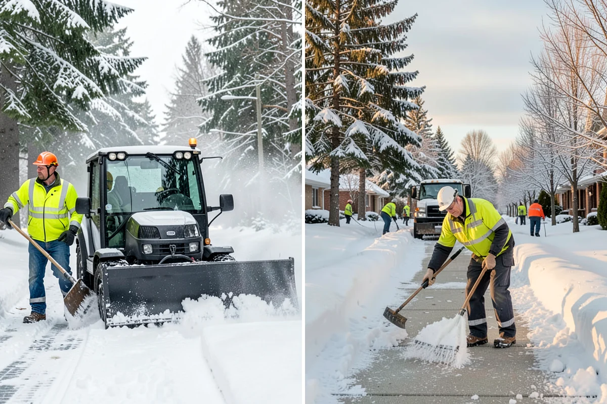 Business Park Parking Lot Snow Removal in Maple Valley, King County, WA - Map internal roads, tenant lots, and junctions across the park