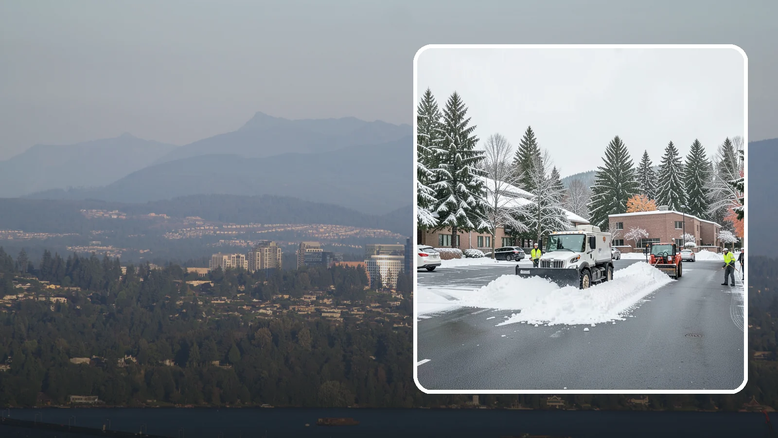 Business Park Parking Lot Snow Removal in Medina, King County, WA - We clear multi-building business park lots and connecting roads so Western Washington tenants reach work in winter.