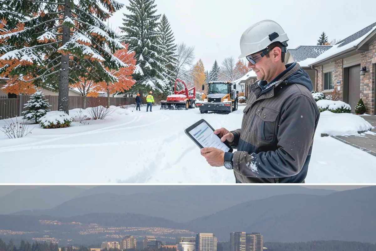 Business Park Parking Lot Snow Removal in Medina, King County, WA - Business park lots across the Puget Sound region need the most winter clearing from December through February during peak freeze...