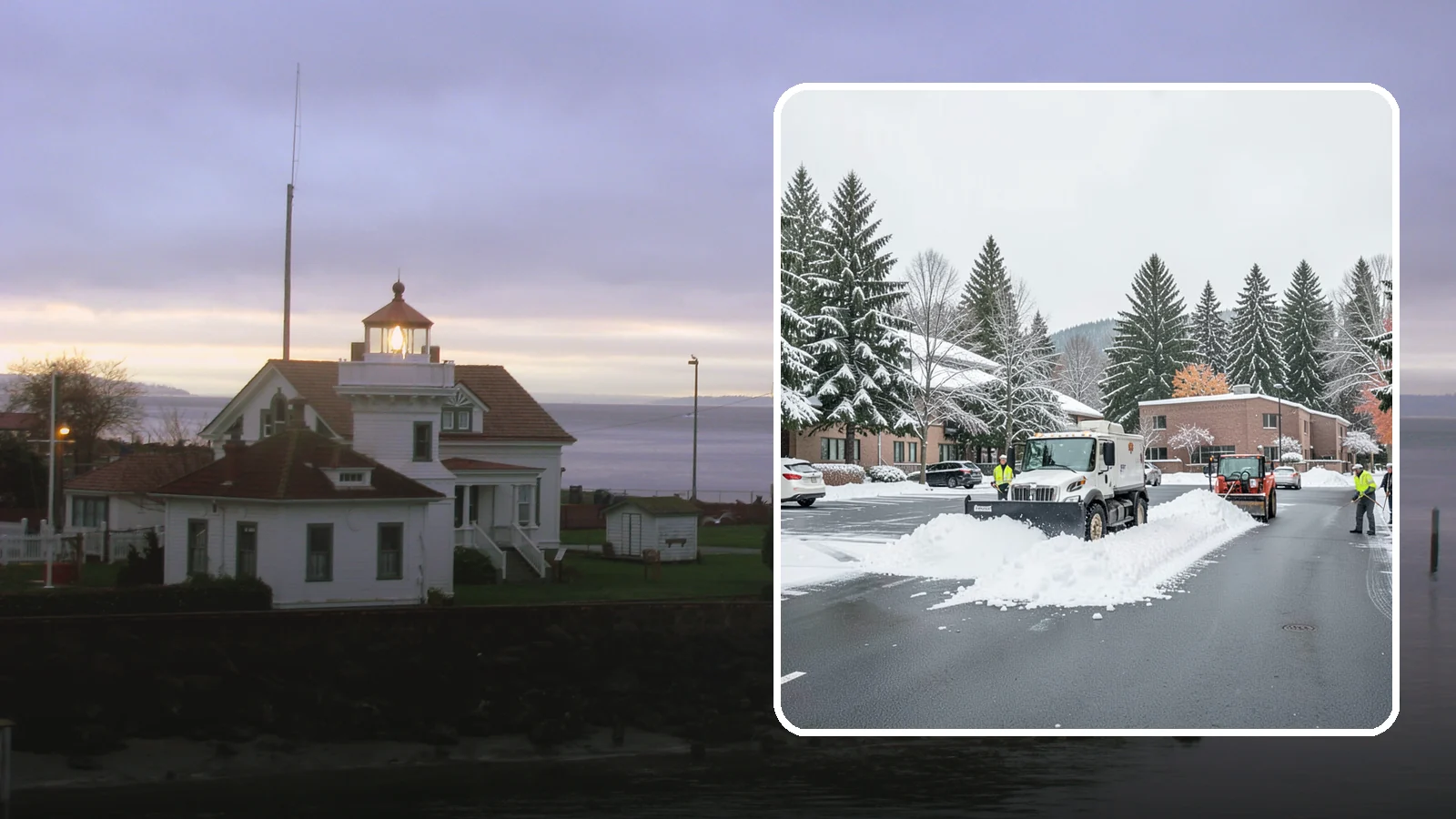 Business Park Parking Lot Snow Removal in Mukilteo, Snohomish County, WA - We clear multi-building business park lots and connecting roads so Western Washington tenants reach work in winter.