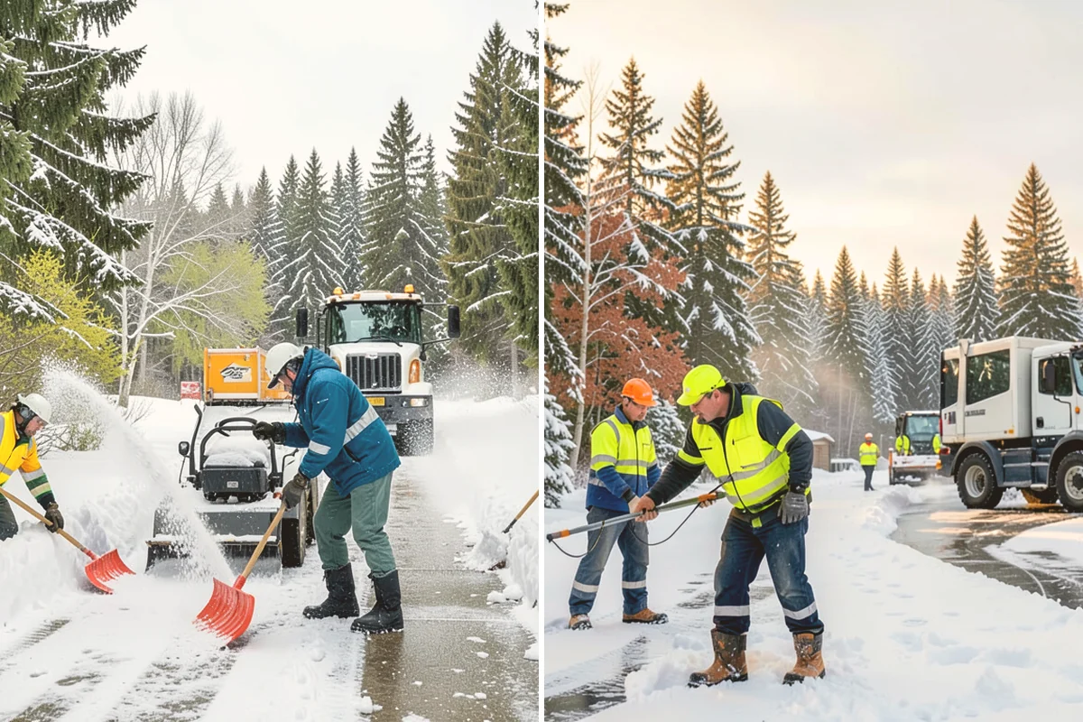 Business Park Parking Lot Snow Removal in Newcastle, King County, WA - Map internal roads, tenant lots, and junctions across the park