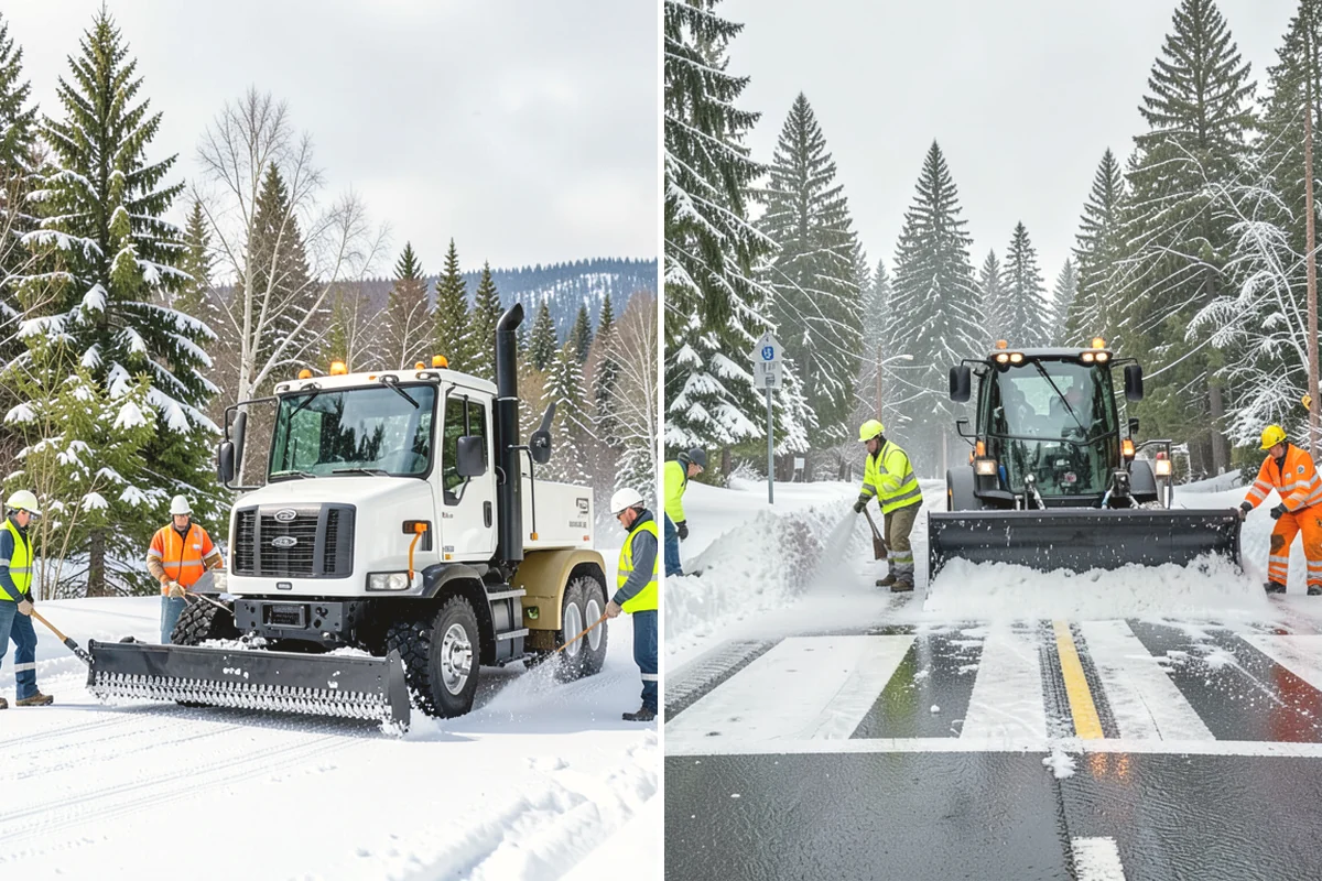 Business Park Parking Lot Snow Removal in Oak Harbor, Island County, WA - Map internal roads, tenant lots, and junctions across the park