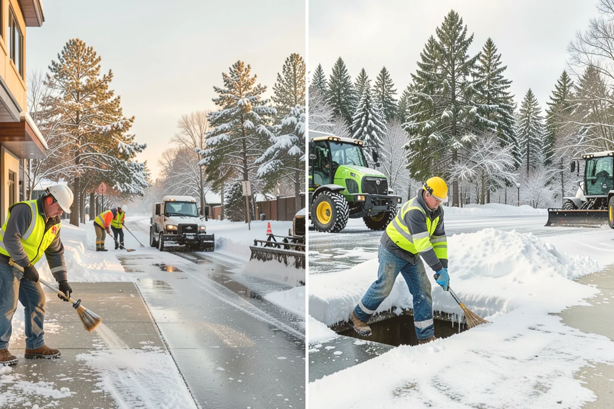 Business Park Parking Lot Snow Removal in Orting, Pierce County, WA - Map internal roads, tenant lots, and junctions across the park