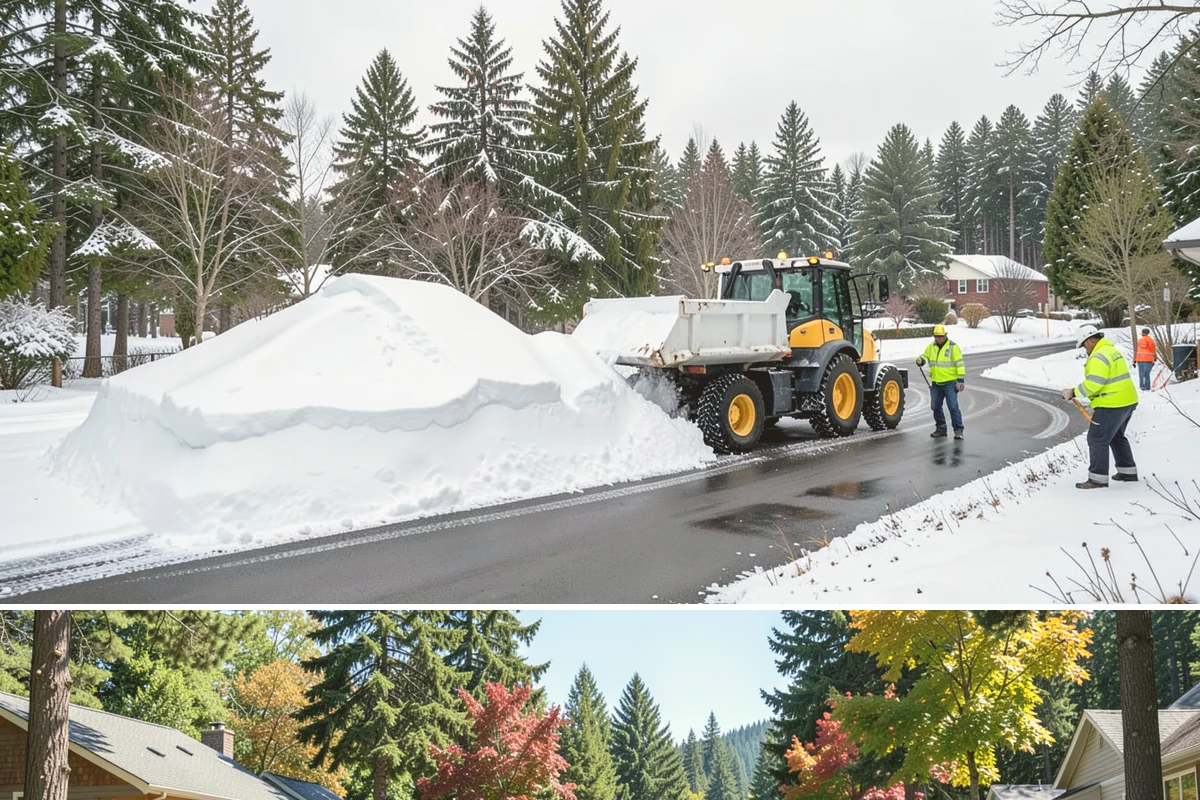Business Park Parking Lot Snow Removal in Orting, Pierce County, WA - Business park lots across the Puget Sound region need the most winter clearing from December through February during peak freeze...
