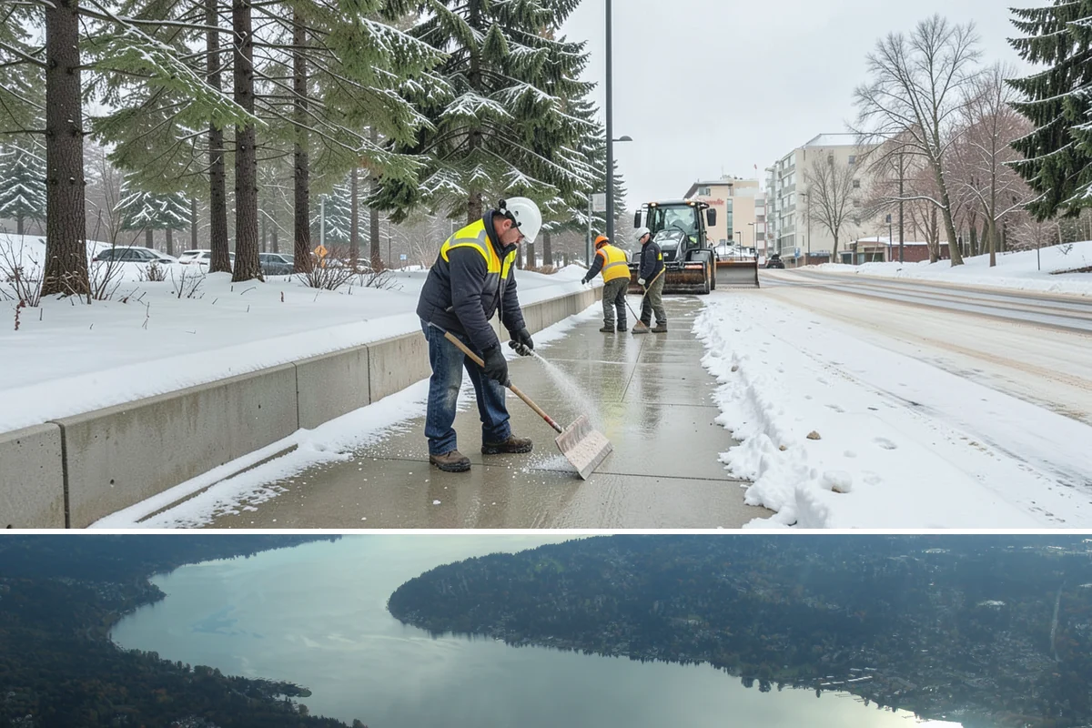 Business Park Parking Lot Snow Removal in Sammamish, King County, WA - Business park lots across the Puget Sound region need the most winter clearing from December through February during peak freeze...