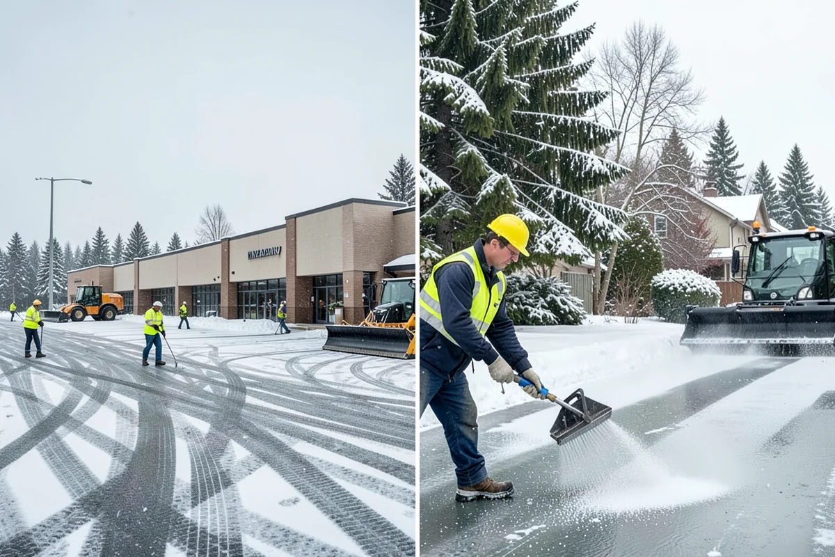 Business Park Parking Lot Snow Removal in Shoreline, King County, WA - Map internal roads, tenant lots, and junctions across the park