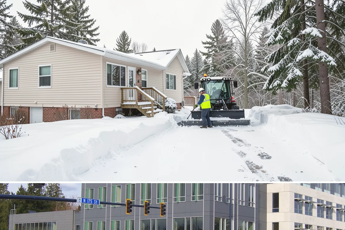 Business Park Parking Lot Snow Removal in Shoreline, King County, WA - Business park lots across the Puget Sound region need the most winter clearing from December through February during peak freeze...