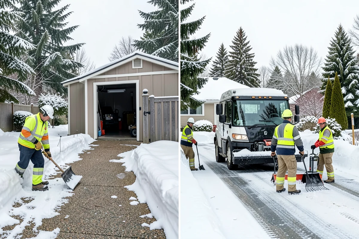 Business Park Parking Lot Snow Removal in Snoqualmie, King County, WA - Map internal roads, tenant lots, and junctions across the park