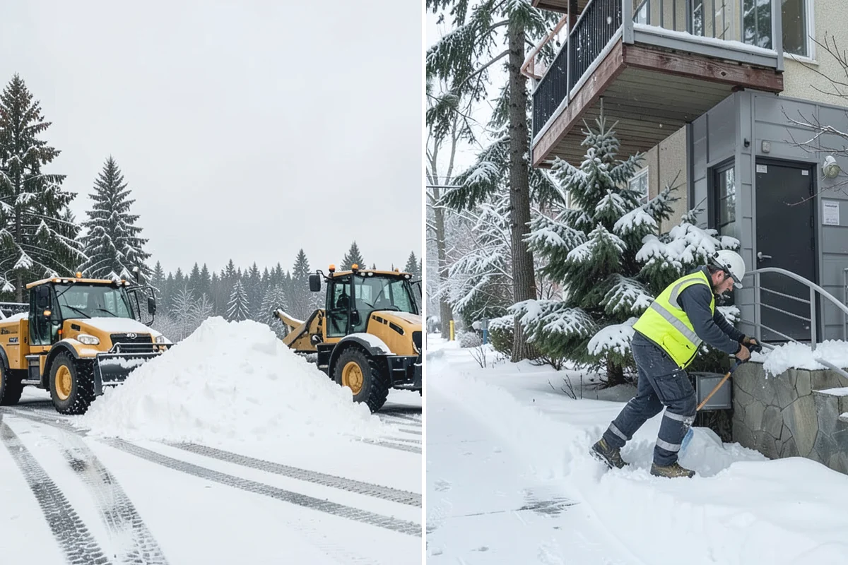 Business Park Parking Lot Snow Removal in South Prairie, Pierce County, WA - Map internal roads, tenant lots, and junctions across the park
