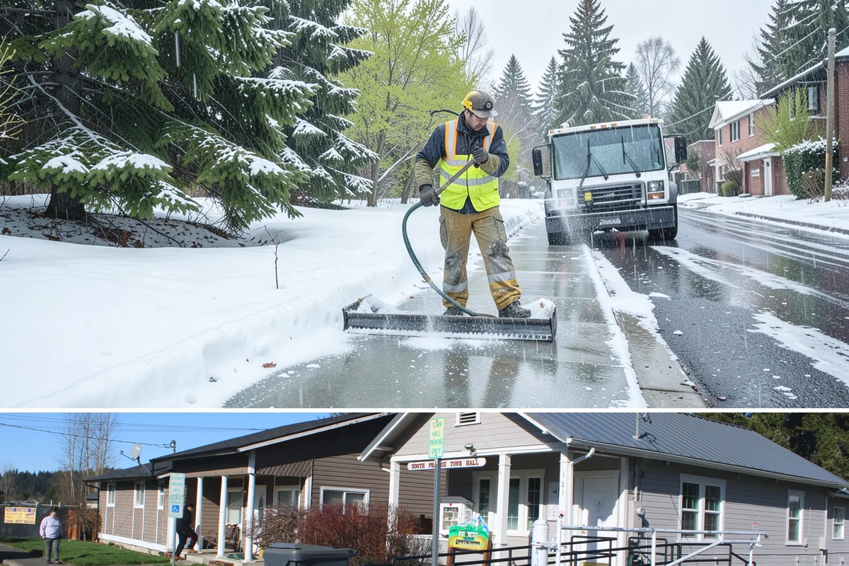 Business Park Parking Lot Snow Removal in South Prairie, Pierce County, WA - Business park lots across the Puget Sound region need the most winter clearing from December through February during peak freeze...