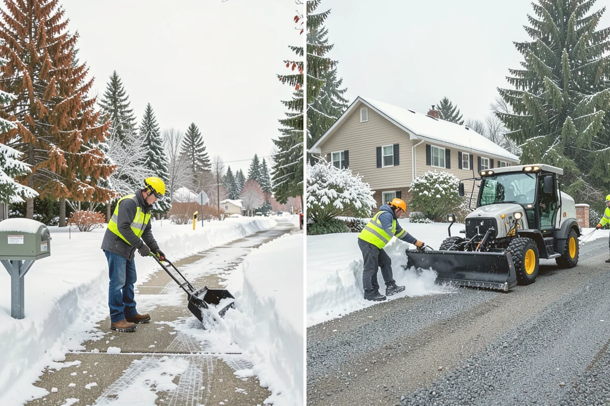Business Park Parking Lot Snow Removal in Stanwood, Snohomish County, WA - Map internal roads, tenant lots, and junctions across the park